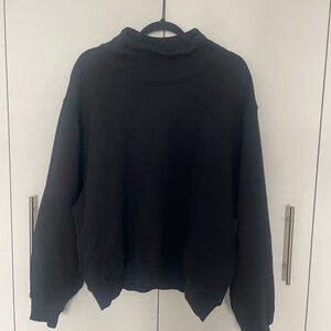 Joah Brown Black Turtleneck Mockneck Sweatshirt